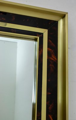 Mid-Century Modern Brass and Celluloid Mirror by Sandro Petti for Metal Art, 1970s-FER-800886