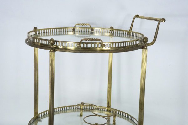 Mid-Century Modern Brass and Glass Bar Cart by Cesare Lacca, Italy, 1950s-OT-2027823