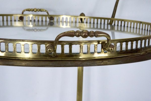 Mid-Century Modern Brass and Glass Bar Cart by Cesare Lacca, Italy, 1950s-OT-2027823