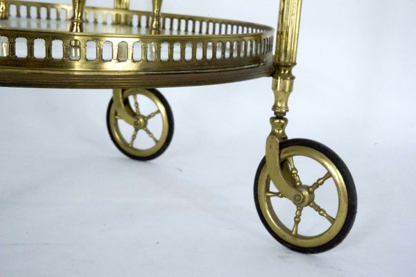 Mid-Century Modern Brass and Glass Bar Cart by Cesare Lacca, Italy, 1950s-OT-2027823