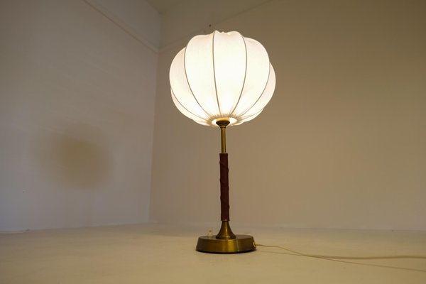 Mid-Century Modern Brass and Metal Table Lamp from Ewå, Sweden, 1950s-UYK-1287397