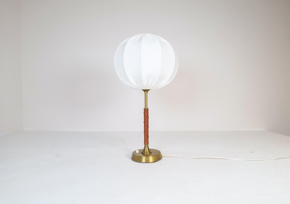 Mid-Century Modern Brass and Metal Table Lamp from Ewå, Sweden, 1950s-UYK-1287397