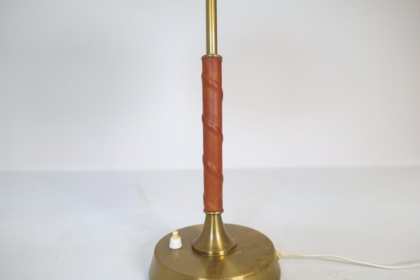 Mid-Century Modern Brass and Metal Table Lamp from Ewå, Sweden, 1950s-UYK-1287397