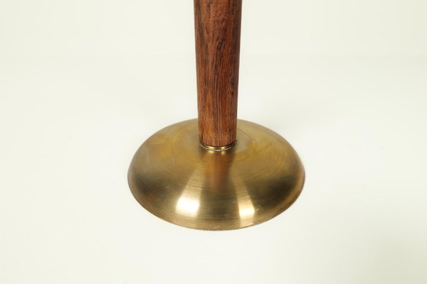 Mid-Century Modern Brass and Walnut Table Lamp attributed to Einar Bäckström, Sweden, 1950s-UYK-1772907