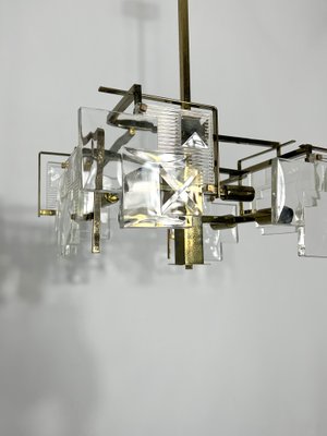 Mid-Century Modern Brass Chandelier by Sciolari, Italy, 1970s-OT-1195875