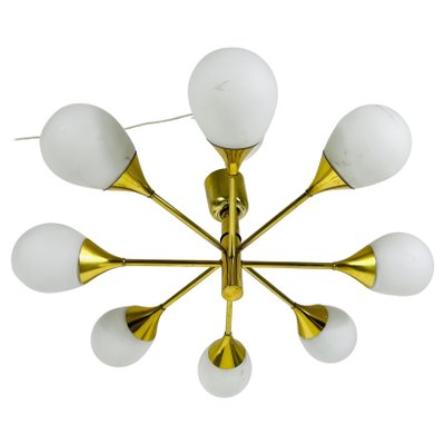 Mid-Century Modern Brass Chandelier from Kaiser Leuchten, 1960s-PUK-1351420