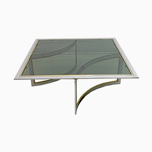 Mid-Century Modern Brass & Chrome Coffee Table, 1970s-FER-602739