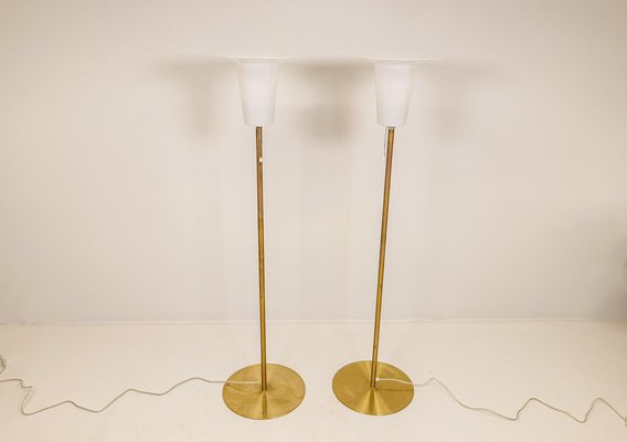 Mid-Century Modern Brass Floor Lamps from Luxus, Sweden, 1970s, Set of 2-UYK-1061323