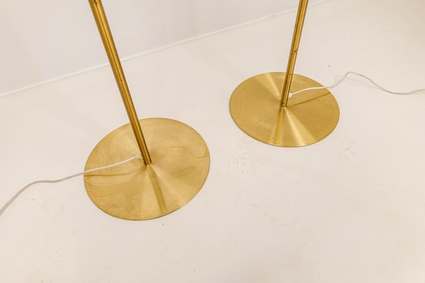 Mid-Century Modern Brass Floor Lamps from Luxus, Sweden, 1970s, Set of 2-UYK-1061323