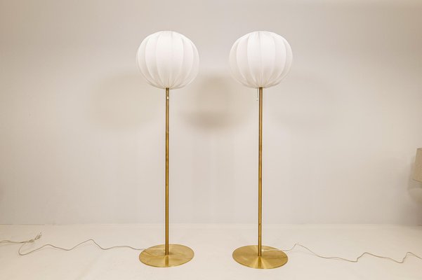 Mid-Century Modern Brass Floor Lamps from Luxus, Sweden, 1970s, Set of 2-UYK-1061323