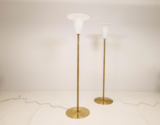 Mid-Century Modern Brass Floor Lamps from Luxus, Sweden, 1970s, Set of 2-UYK-1061323