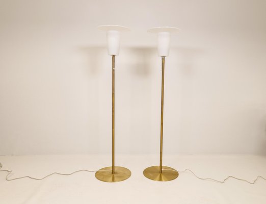 Mid-Century Modern Brass Floor Lamps from Luxus, Sweden, 1970s, Set of 2-UYK-1061323