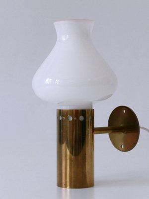 Mid-Century Modern Brass & Glass Sconces, Sweden, 1950s, Set of 2-WPT-2016286