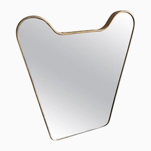 Mid-Century Modern Brass Italian Wall Mirror attributed to Gio Pointi, 1950s-NMK-2016524