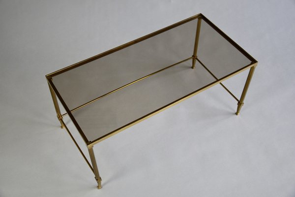 Mid-Century Modern Brass Nesting Tables Attributed to Maison Jansen, Set of 3-IEI-1038797