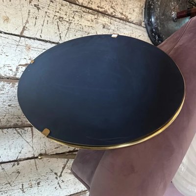 Mid-Century Modern Brass Oval Wall Mirror, 1960s-NMK-2036007