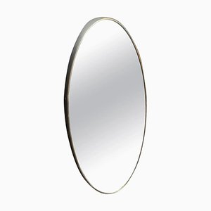 Mid-Century Modern Brass Oval Wall Mirror by Gio Ponti, 1950s-NMK-1778414