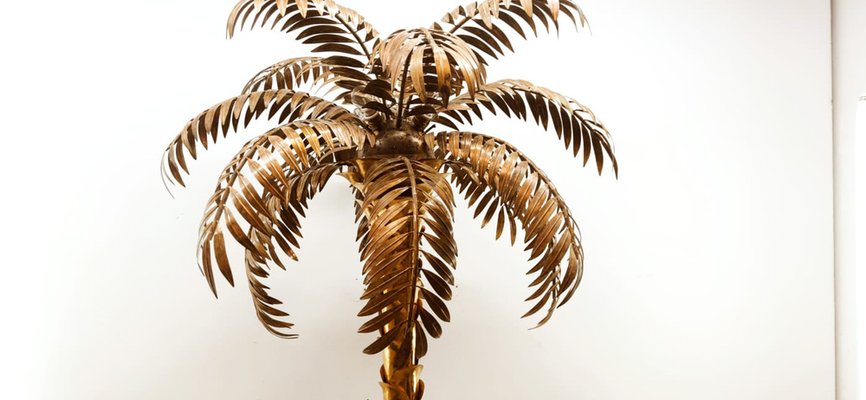 Mid-Century Modern Brass Palm, 1970s-QLH-1122074