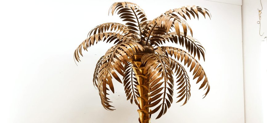 Mid-Century Modern Brass Palm, 1970s-QLH-1122074