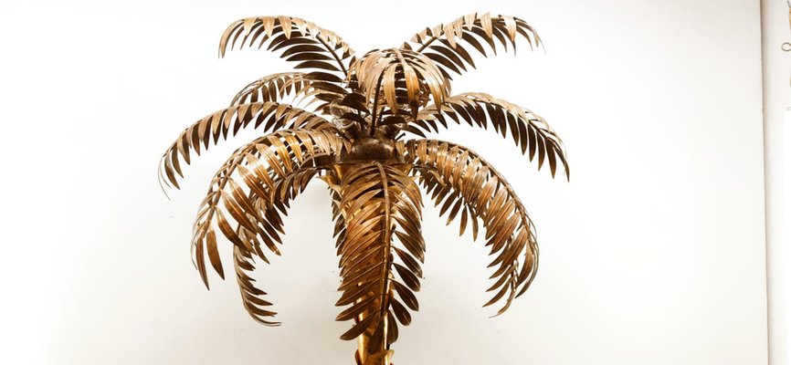 Mid-Century Modern Brass Palm, 1970s-QLH-1122074