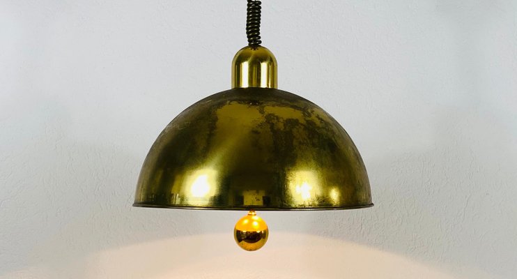 Mid-Century Modern Brass Pendant Lamp from WKR, 1970s, Germany-PUK-826873