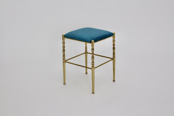 Mid-Century Modern Brass Stool-NB-748649