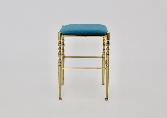 Mid-Century Modern Brass Stool-NB-748649