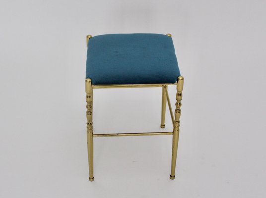 Mid-Century Modern Brass Stool-NB-748649