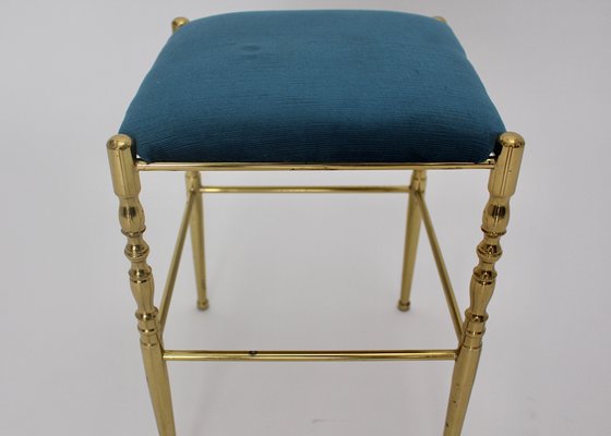 Mid-Century Modern Brass Stool-NB-748649