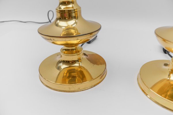 Mid-Century Modern Brass Table Lamp Bases, 1960s, Set of 2-KQB-1812928