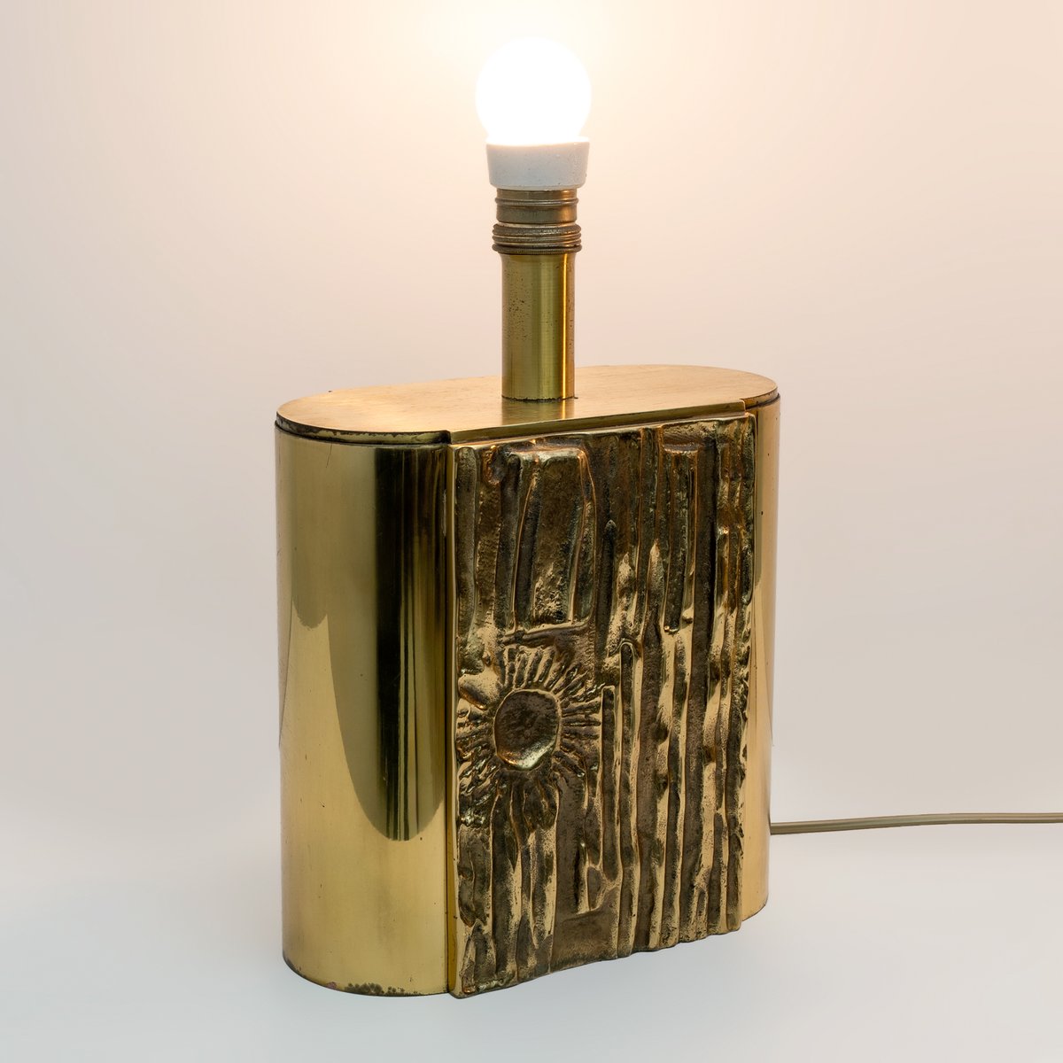 Mid-Century Modern Brass Table Lamps attributed to Esperia Angelo Brotto, 1960s, Set of 2