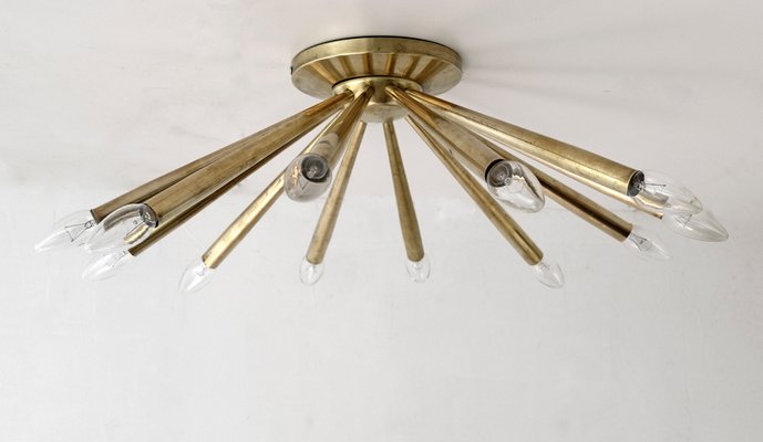 Mid-Century Modern Brass Wall Lamp by Angelo Lelii for Arredoluce, Italy, 1950s-FER-1285349