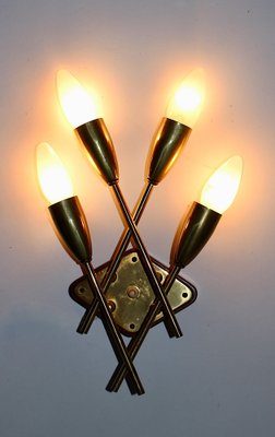 Mid-Century Modern Brass Wall Light, Vienna, 1950s-NB-1320818