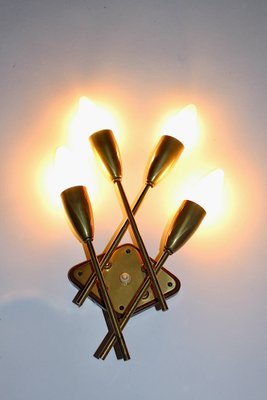 Mid-Century Modern Brass Wall Light, Vienna, 1950s-NB-1320818