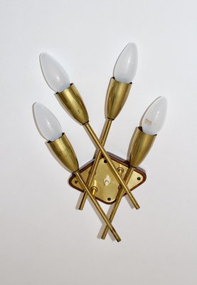 Mid-Century Modern Brass Wall Light, Vienna, 1950s-NB-1320818