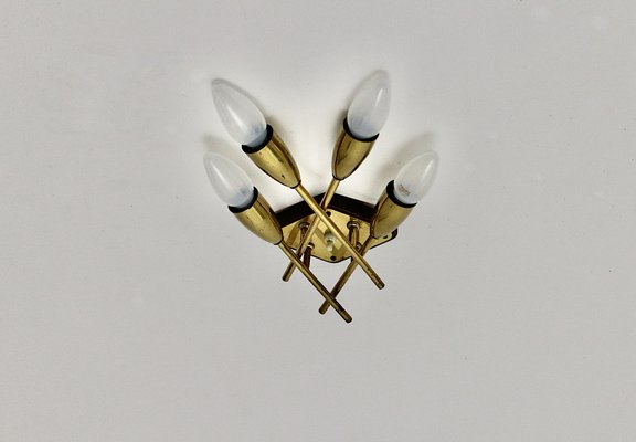 Mid-Century Modern Brass Wall Light, Vienna, 1950s-NB-1320818