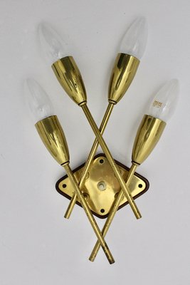 Mid-Century Modern Brass Wall Light, Vienna, 1950s-NB-1320818