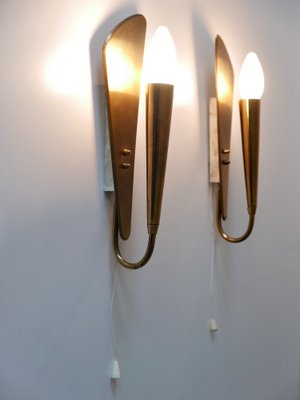 Mid-Century Modern Brass Wall Lights, Germany, 1950s, Set of 2-WPT-1750059