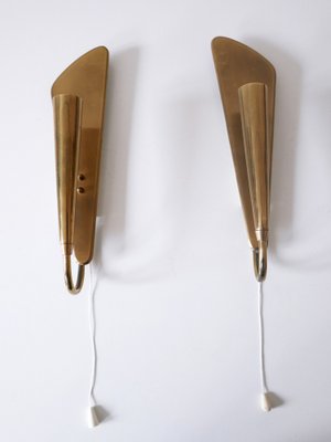 Mid-Century Modern Brass Wall Lights, Germany, 1950s, Set of 2-WPT-1750059