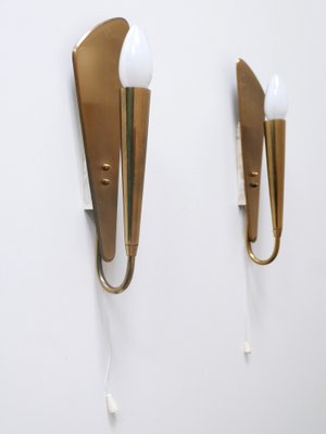 Mid-Century Modern Brass Wall Lights, Germany, 1950s, Set of 2-WPT-1750059