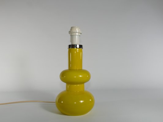 Mid-Century Modern Bright Yellow Glass Table Lamp by Orrefors, 1960s-RUK-1765783