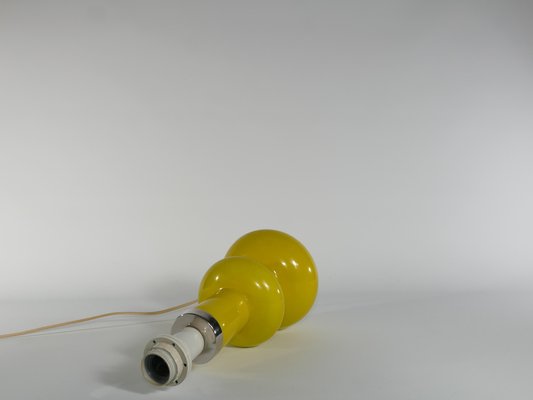 Mid-Century Modern Bright Yellow Glass Table Lamp by Orrefors, 1960s-RUK-1765783