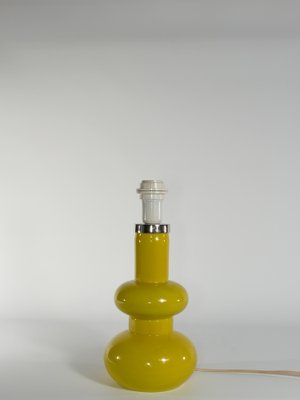 Mid-Century Modern Bright Yellow Glass Table Lamp by Orrefors, 1960s-RUK-1765783