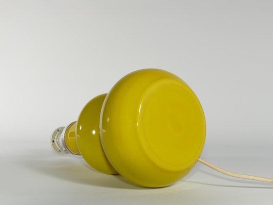 Mid-Century Modern Bright Yellow Glass Table Lamp by Orrefors, 1960s-RUK-1765783