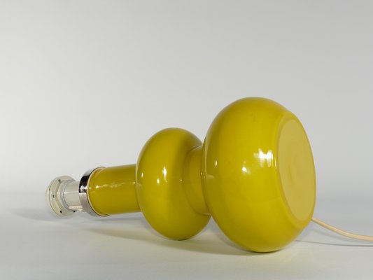 Mid-Century Modern Bright Yellow Glass Table Lamp by Orrefors, 1960s-RUK-1765783