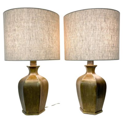 Mid-Century Modern Bronze Table Lamps, Set of 2-FGA-1723526