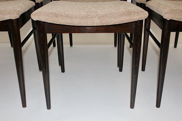 Mid-Century Modern Brown Beech Dining Chairs in the style of Gio Ponti, Italy, 1960s, Set of 6-NB-1322858