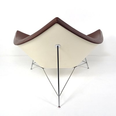 Mid-Century Modern Brown Leather Coconut Chair by George Nelson-RY-1306624