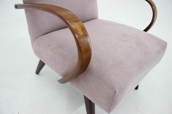 Mid-Century Modern Brown Teak Armchair 1960s-TZ-1287093