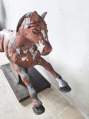 Mid-Century Modern Cast Aluminum Fairground Horse Sculpture, 1950s-TDA-1376471